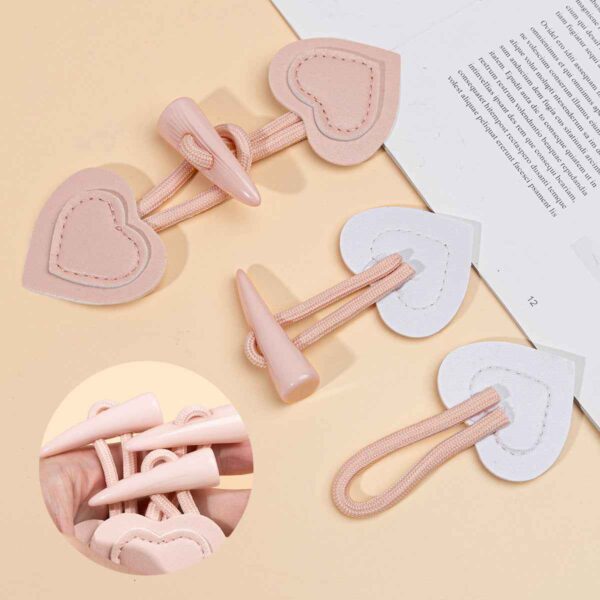 16cm Pink Resin Horn Leather Buttons for Women's Trench Coats 6pcs