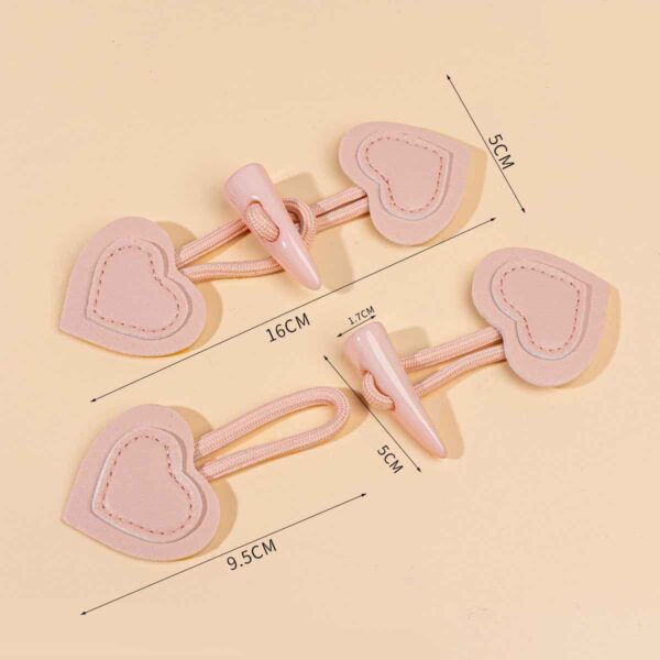 16cm Pink Resin Horn Leather Buttons for Women's Trench Coats 6pcs