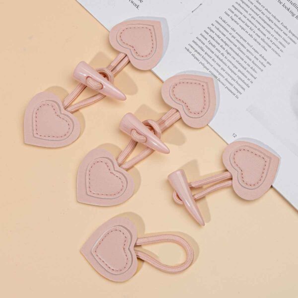 16cm Pink Resin Horn Leather Buttons for Women's Trench Coats 6pcs