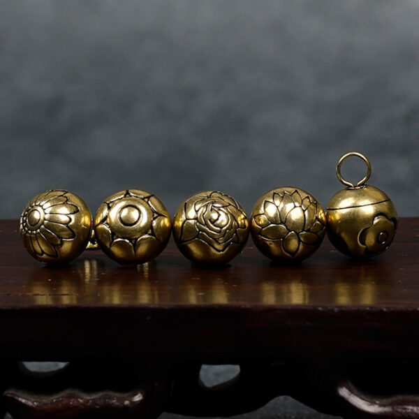 10mm Retro Chinese Solid Copper Metal Buttons for Cheongsam Hanfu 14 Pack - Image 2