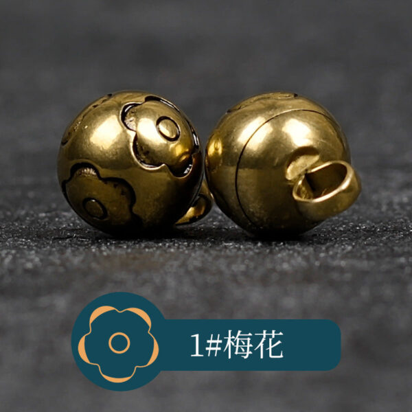 10mm Retro Chinese Solid Copper Metal Buttons for Cheongsam Hanfu 14 Pack - Image 8
