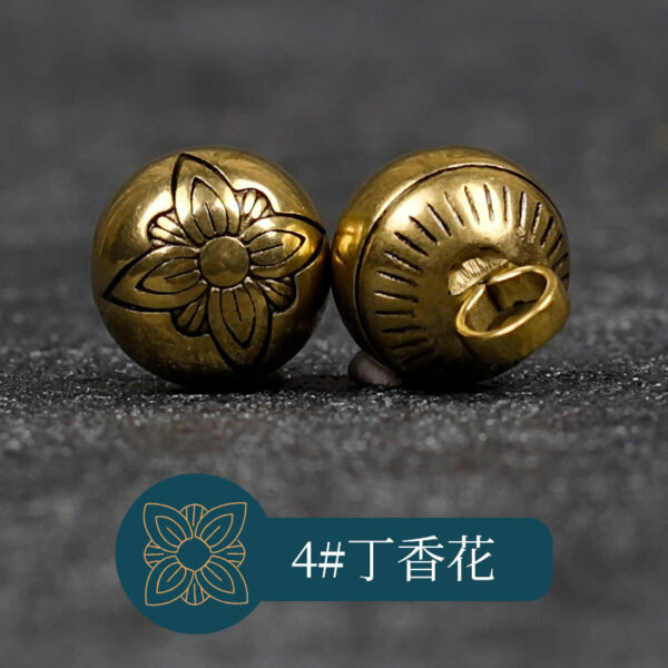 10mm Retro Chinese Solid Copper Metal Buttons for Cheongsam Hanfu 14 Pack - Image 11