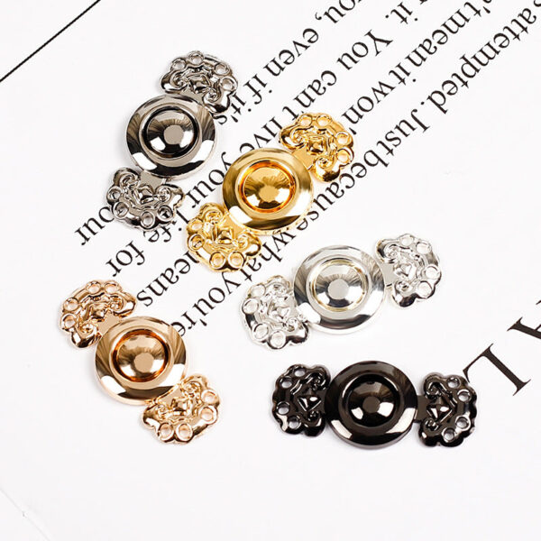 2.8cm Chinese Cloud and Ruyi Metal Pair Buttons 10pcs - Image 4
