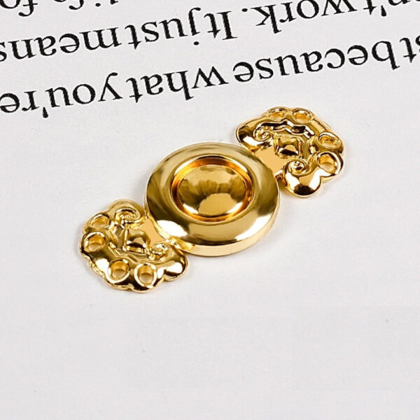 2.8cm Chinese Cloud and Ruyi Metal Pair Buttons 10pcs - Image 5
