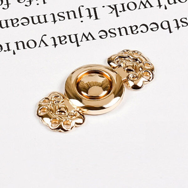 2.8cm Chinese Cloud and Ruyi Metal Pair Buttons 10pcs - Image 6