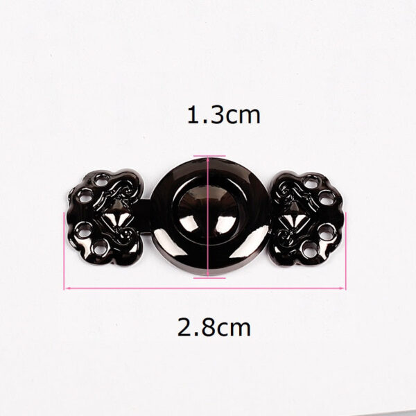 2.8cm Chinese Cloud and Ruyi Metal Pair Buttons 10pcs - Image 2