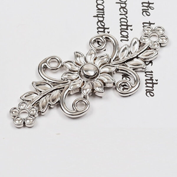 4.8cm Vintage Gold Silver Gunmetal Floral Metal Frog Buttons 10pcs - Image 6