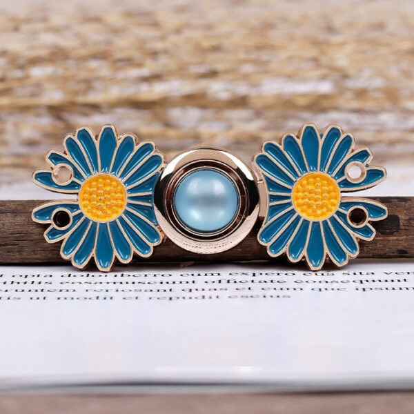 4.7cm Daisies Metal Pair Buttons for Hanfu and Cheongsam 10pcs - Image 3