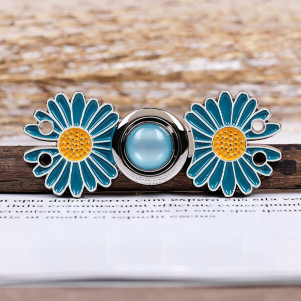 4.7cm Daisies Metal Pair Buttons for Hanfu and Cheongsam 10pcs - Image 4