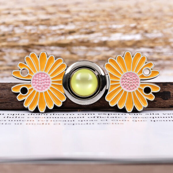 4.7cm Daisies Metal Pair Buttons for Hanfu and Cheongsam 10pcs - Image 8