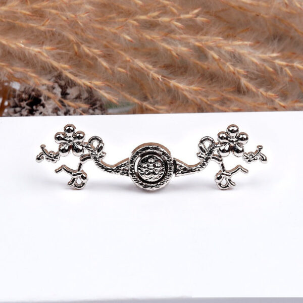 5cm Chinese Style Vintage Gold Silver Plum Blossom Metal Frog Buttons 20pcs - Image 5