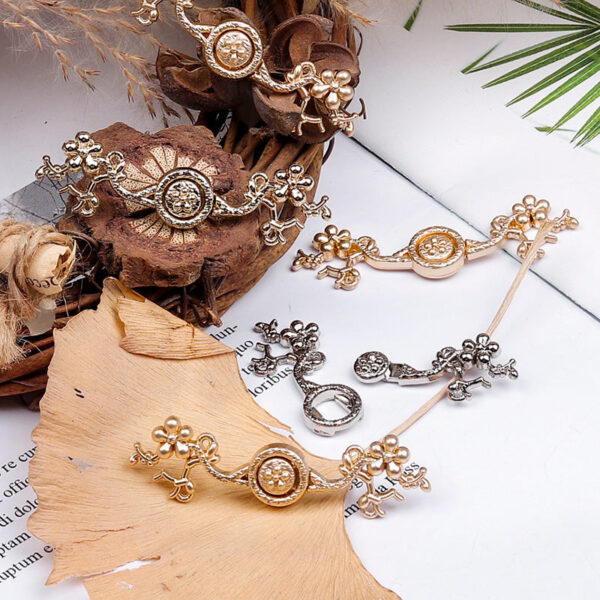 5cm Chinese Style Vintage Gold Silver Plum Blossom Metal Frog Buttons 20pcs - Image 4