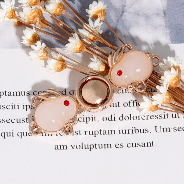 4.5cm Chinese Style Golden Metal Rabbit-Shaped Pair Buttons 20pcs - Image 5
