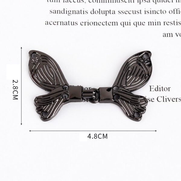 4.8cm Chinese Butterfly-Shaped Zinc Alloy Hook Decoration Buttons 20pcs - Image 2