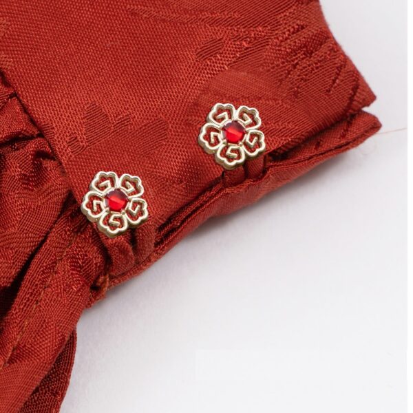 1cm Chinese Style Vintage Floral Metal Cufflinks for Hanfu Cheongsam 20pcs - Image 2