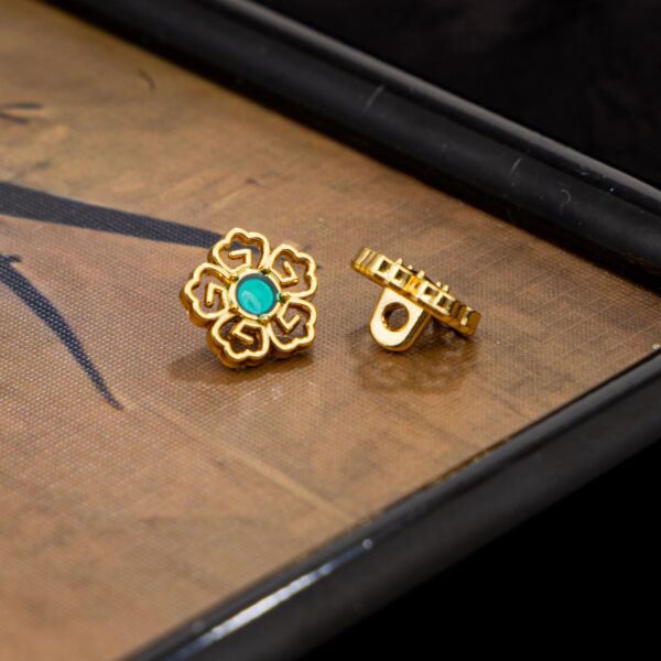 1cm Chinese Style Vintage Floral Metal Cufflinks for Hanfu Cheongsam 20pcs - Image 4