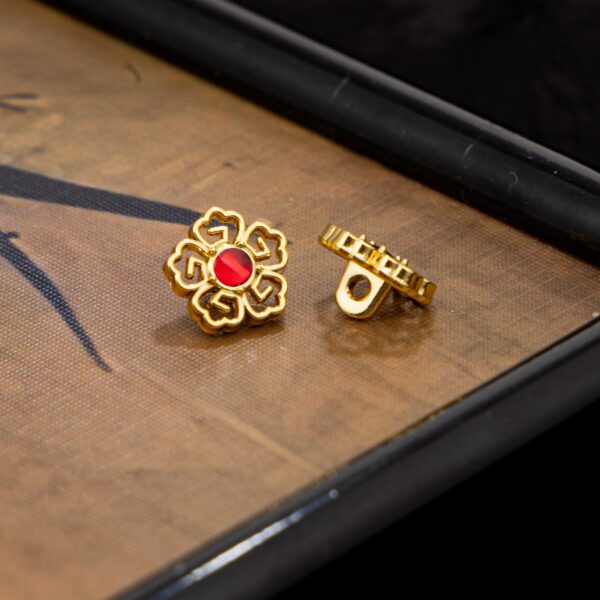 1cm Chinese Style Vintage Floral Metal Cufflinks for Hanfu Cheongsam 20pcs - Image 5