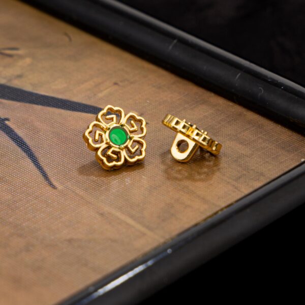 1cm Chinese Style Vintage Floral Metal Cufflinks for Hanfu Cheongsam 20pcs - Image 6