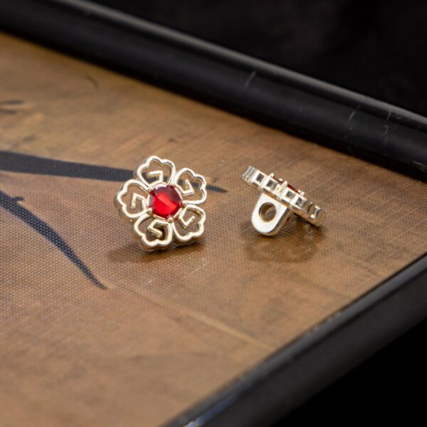 1cm Chinese Style Vintage Floral Metal Cufflinks for Hanfu Cheongsam 20pcs - Image 9