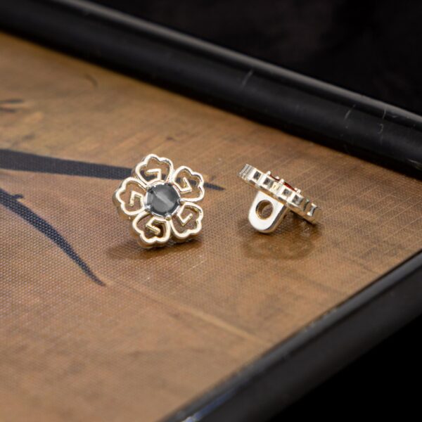 1cm Chinese Style Vintage Floral Metal Cufflinks for Hanfu Cheongsam 20pcs - Image 11