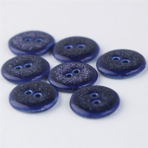 18/30mm Blue Round and Triangular 2 Hole Ceramic Buttons for Coat Decoration 5PCS - Image 3