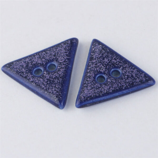 18/30mm Blue Round and Triangular 2 Hole Ceramic Buttons for Coat Decoration 5PCS - Image 2