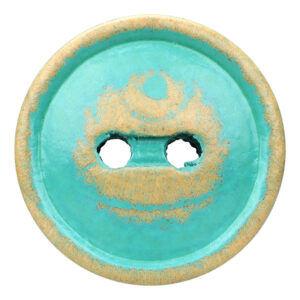 12.5/15/18mm Japanese Style Vintage Turquoise Round 2 Hole Wood Buttons 30pcs