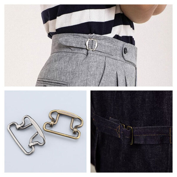 28mm Electroplated Alloy Buckles for Men's Suit Vests Adjustment Buttons 8pcs