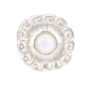 18mm/23mm Matt Silver Metal Pearl Shank Buttons for Women's Tops 12pcs 