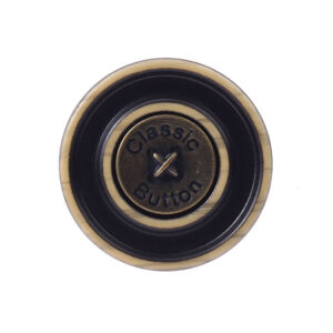 Classic Bronze Colored Resin Metal Shank Buttons for Woolen Coats 12pcs