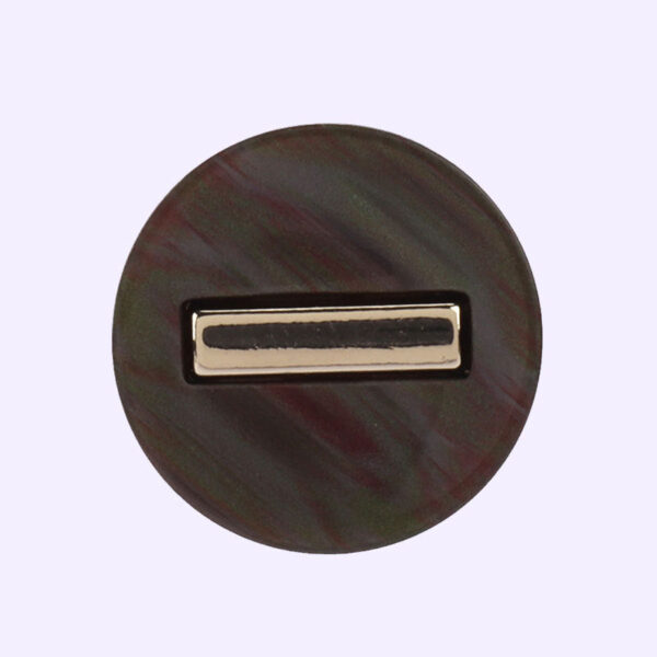 Black White Brown Round Resin Metal Shank Buttons for Fashion Coats 15 Pack - Image 3