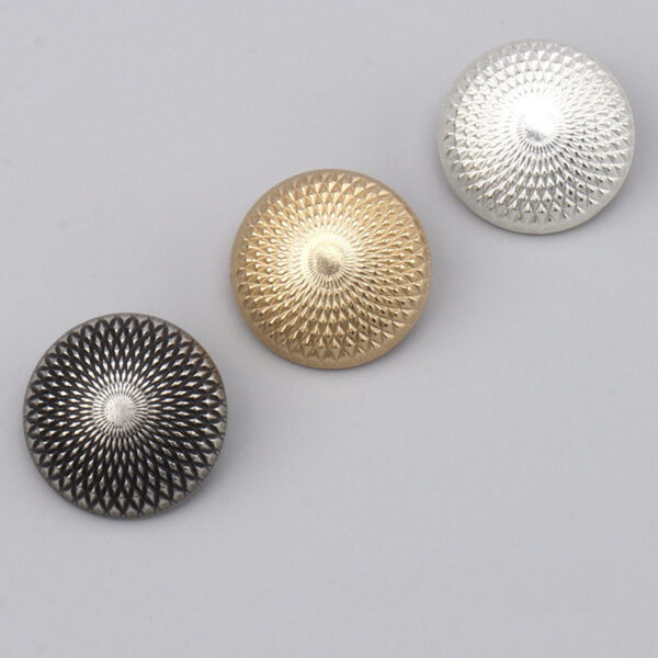 17.5/22.5mm Mystical Geometric Vintage Gold & Silver Metal Hand-Sewn Buttons 3pcs - Image 2