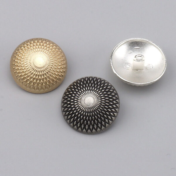 17.5/22.5mm Mystical Geometric Vintage Gold & Silver Metal Hand-Sewn Buttons 3pcs - Image 3