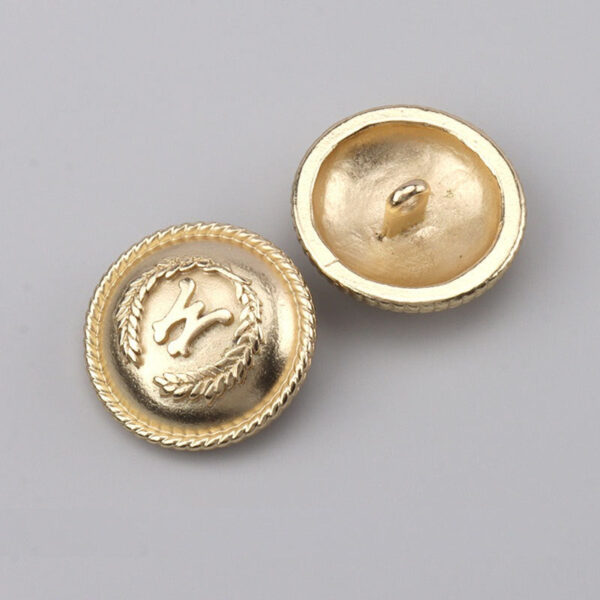 17.5/22.5mm Korean Eco-friendly Vintage Metal Silver Buttons with Shanks 3pcs - Image 3