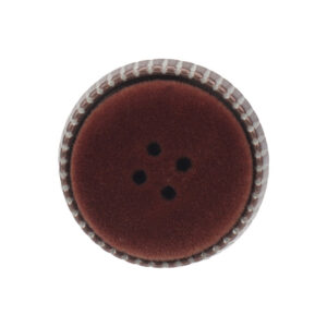 Vintage Flocked Metal Combination Buttons with Shanks for Coats 6pcs