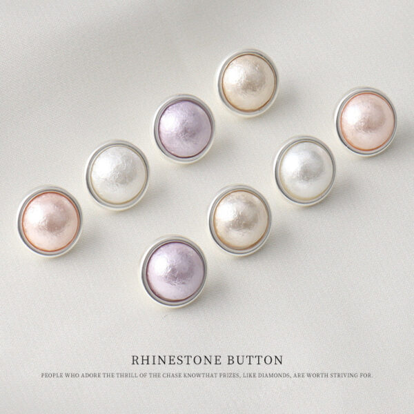 11mm Metal Pearl Mushroom Shank Button for Shirts 24 Pack - Image 2