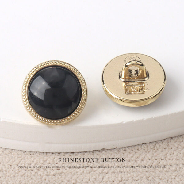 11mm Golden Metal Resin Pearl Luster Buttons for Women's Chiffon Shirts