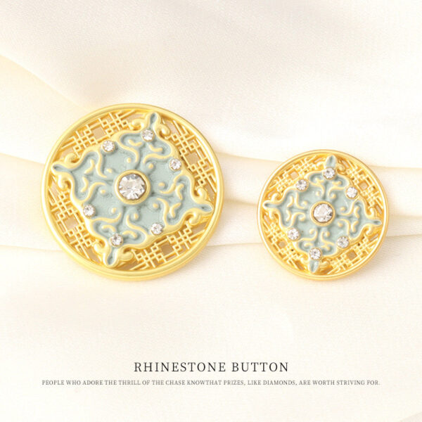 17/23mm Diamond Chinese Style Metal Hollow Shank Buttons for Outerwear 10pcs - Image 3
