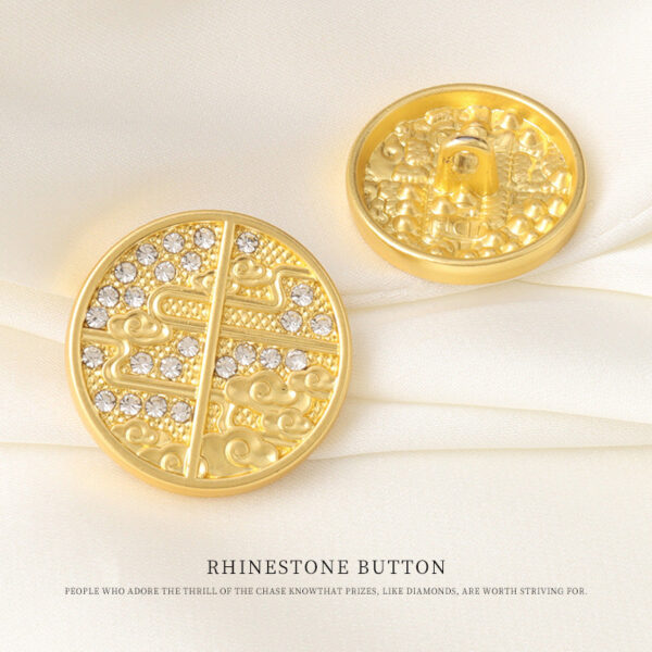 15/18/20/23mm Round Diamond Chinese Style Patterned Metal Buttons 12pcs - Image 4