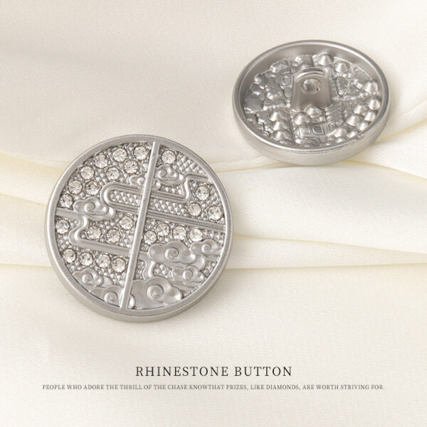 15/18/20/23mm Round Diamond Chinese Style Patterned Metal Buttons 12pcs - Image 5