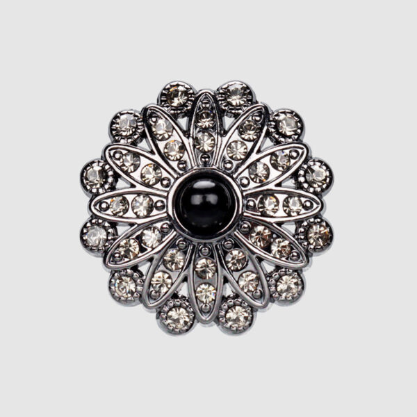 25mm Sunflower Shaped Rhinestone Pearl Buttons for Women Blazers 4pcs - Image 5