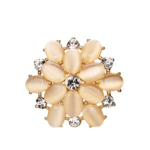 27mm Gold Silver Metal Rhinestone Crystal Buttons for Women's Fur Jackets 2pcs 