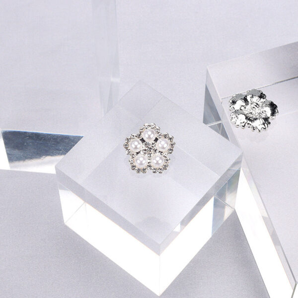 19mm Rhinestone and Pearl Shank Buttons for Women's Coats Dresses 3pcs