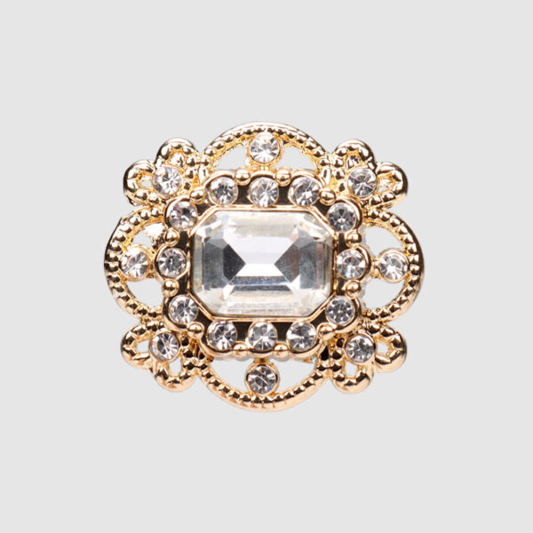 20mm Gold Silver Black Large Crystal Rhinestone Buttons for Sweater 4pcs - Image 4