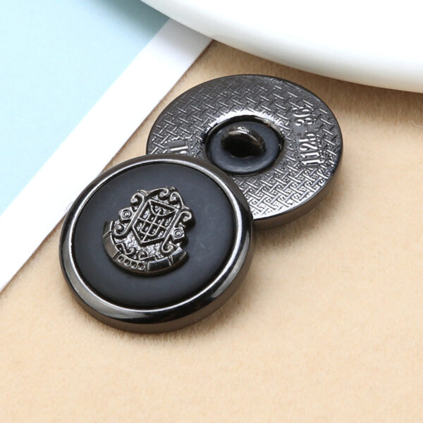 Round Resin Metal Shank Buttons British Anchor Shield Patterns 20 Pack - Image 6