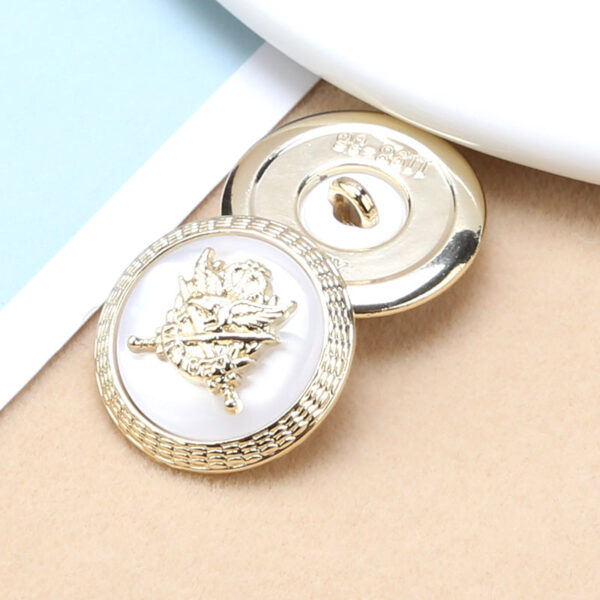 Round Resin Metal Shank Buttons British Anchor Shield Patterns 20 Pack - Image 5
