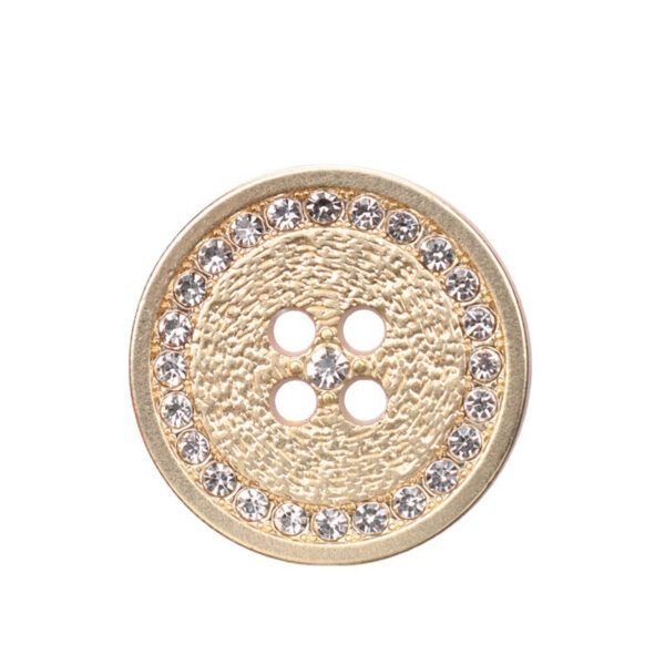 18/20/23/25mm Round Rhinestone Metal Flat Four Hole Buttons 12pcs - Image 5