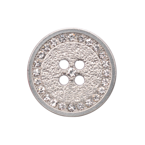 18/20/23/25mm Round Rhinestone Metal Flat Four Hole Buttons 12pcs - Image 6