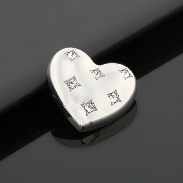 30mm Heart Shaped Rhinestone Shank Buttons for Women Trench Coats 12pcs - Image 6