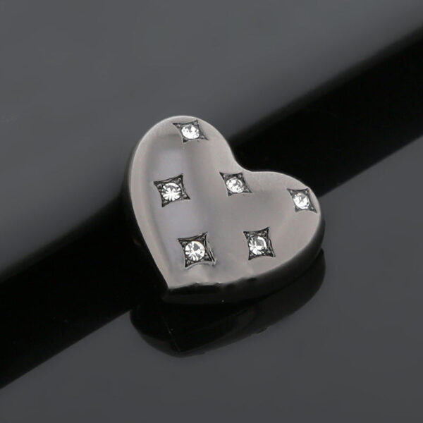 30mm Heart Shaped Rhinestone Shank Buttons for Women Trench Coats 12pcs - Image 7